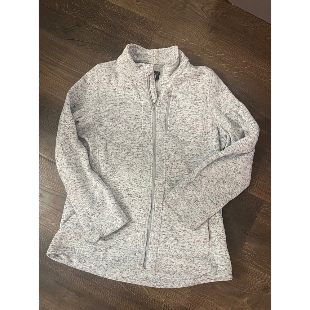 MNY Marc‎ New York Performance Gray Full Zip Jacket Sweater Large L